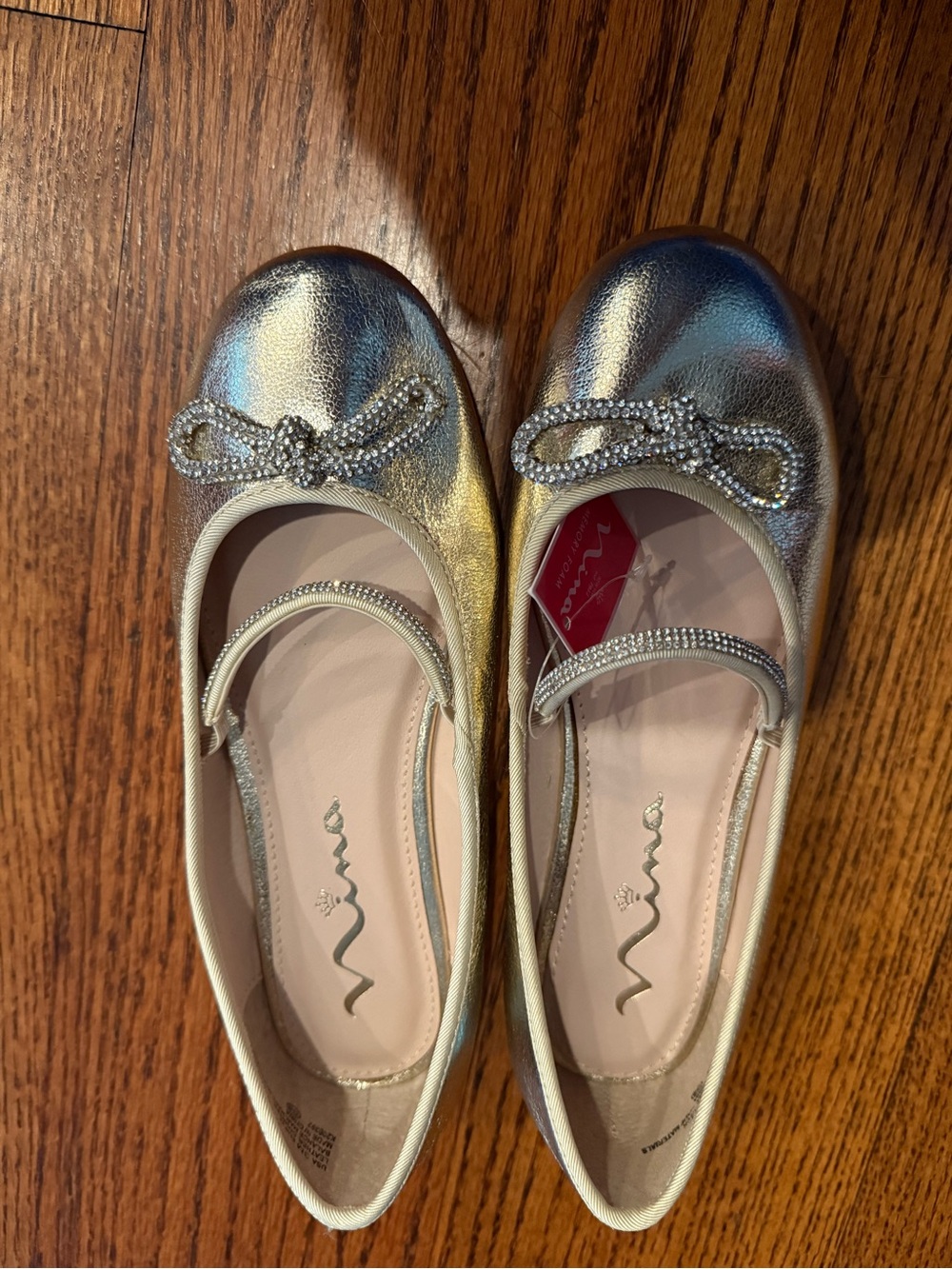 Girls gold flats